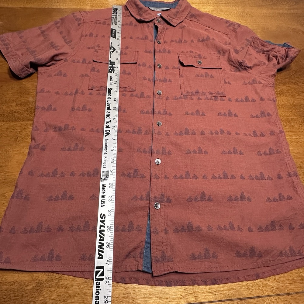 KUHL Thrive Rust Tree 7462 Button Short Sleeve Shirt Hiking Lightweight‎ Medium - Picture 12 of 13
